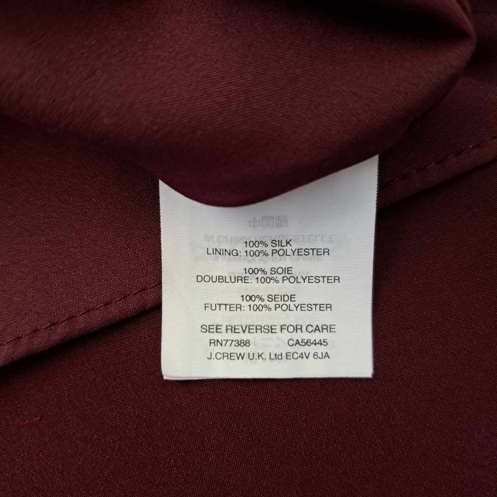MADEWELL Silk Burgundy Star Print Dress - Picture 7 of 7